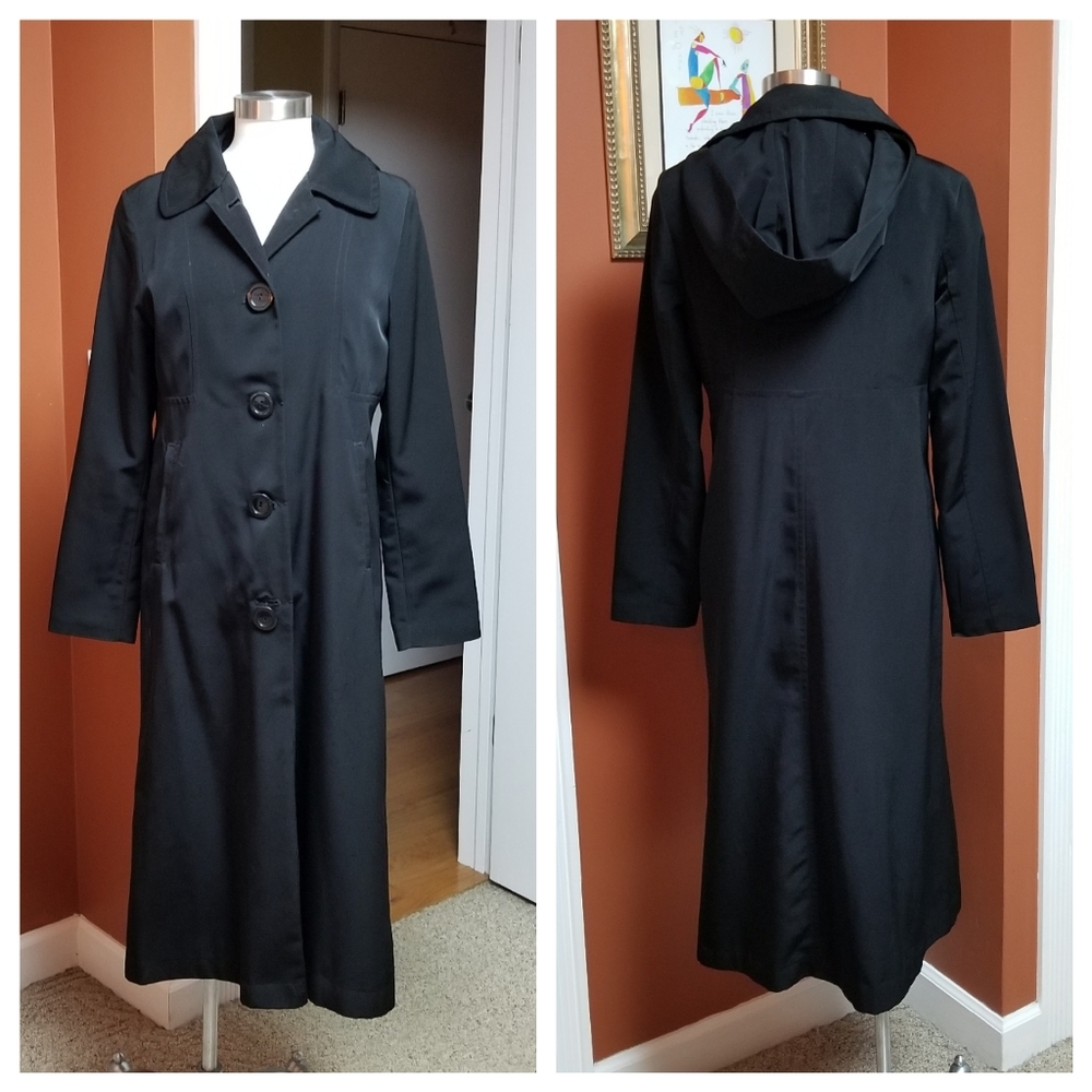 Jones New York Petite black raincoat